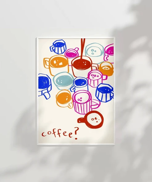 Çerçevesiz Poster Renkli Kahve Dünyası - Resim 2