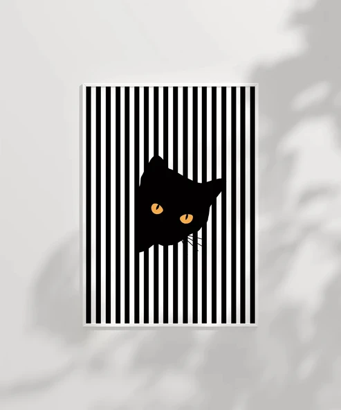 Çerçevesiz Poster Siyah Kedinin Gizemi - Resim 2