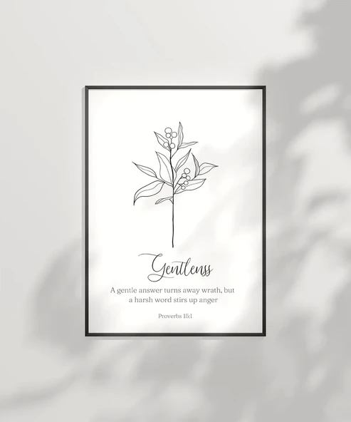 Çerçevesiz Poster Gentleness Temalı Minimalist - Resim 7