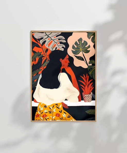 Çerçevesiz Poster Doğanın Düşünceli Yansıması - Resim 7