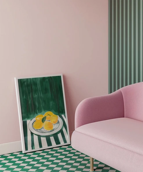 Çerçevesiz Poster Yeşil Bahçeden Bir Kesit - Resim 4