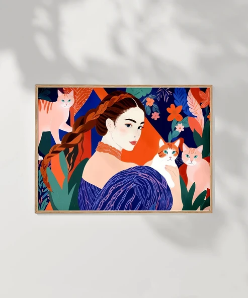 Çerçevesiz Poster Floral Harmoni ve Dostluk - Resim 6