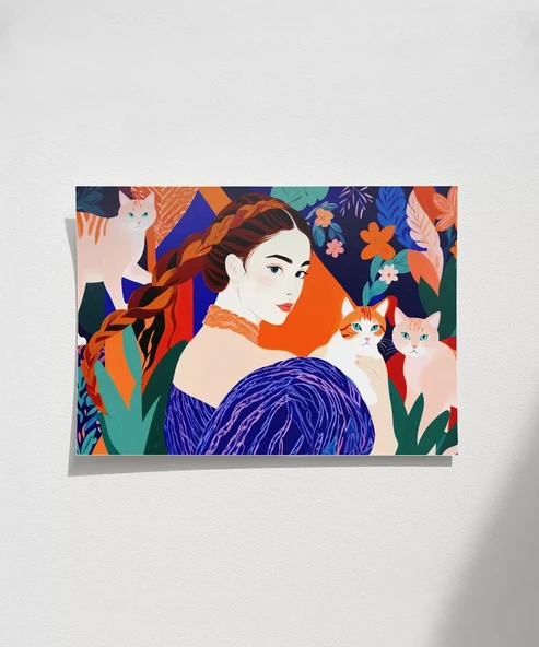 Çerçevesiz Poster Floral Harmoni ve Dostluk ürün görseli