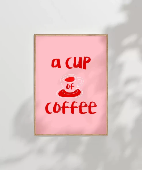 Çerçevesiz Poster Kahve Aşkı Dekorasyonu - Resim 7