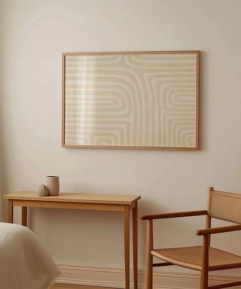 Çerçevesiz Poster Soyut Labirent Desenli - Resim 3