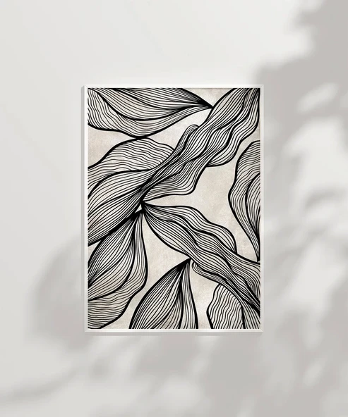 Çerçevesiz Poster Minimalist Doğa Çizgileri - Resim 2