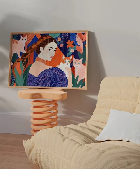 Çerçevesiz Poster Floral Harmoni ve Dostluk - Resim 5