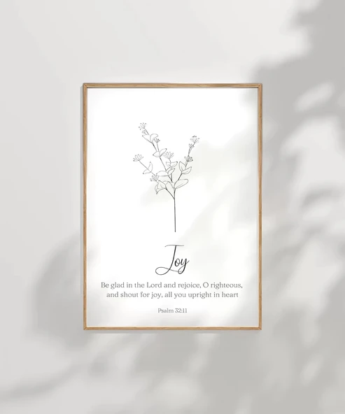 Çerçevesiz Poster Joy Temalı İnanç ve Motivasyon - 6