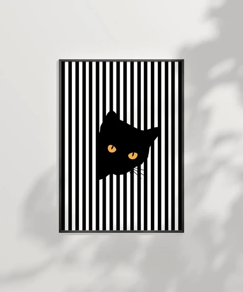 Çerçevesiz Poster Siyah Kedinin Gizemi - Resim 6