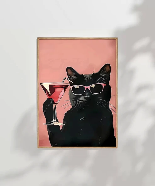 Çerçevesiz Poster Gözlük ve Kokteyl - Resim 7