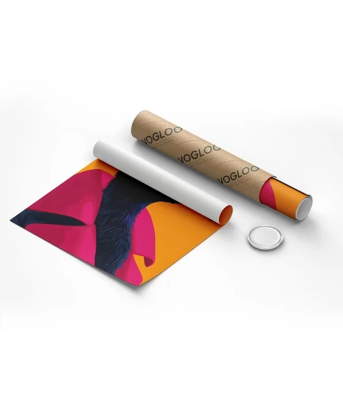 Çerçevesiz Poster Neon Şıklığı Devekuşu - Resim 8