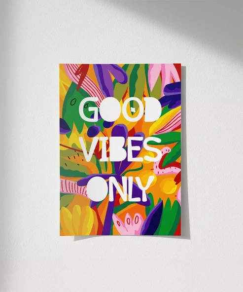 Çerçevesiz Poster Renkli Pozitiflik ürün görseli