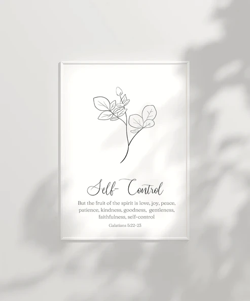 Çerçevesiz Poster Self-ControlTemalı Minimalist - Resim 2