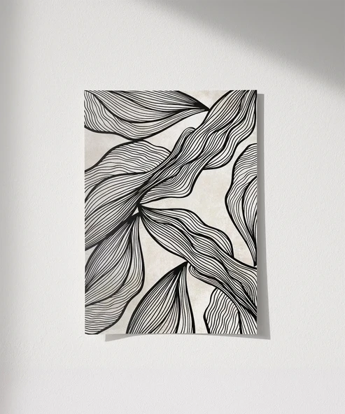 Çerçevesiz Poster Minimalist Doğa Çizgileri ürün görseli