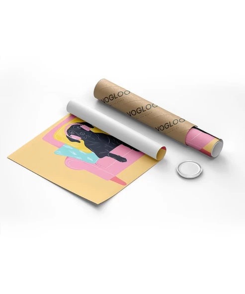 Çerçevesiz Poster Koltuğunda Keyif Yapan Dost - Resim 8