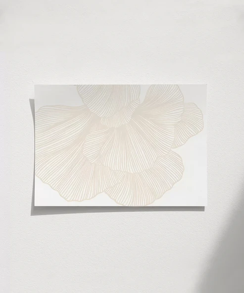 Çerçevesiz Poster Soyut Çiçek Desenli ürün görseli