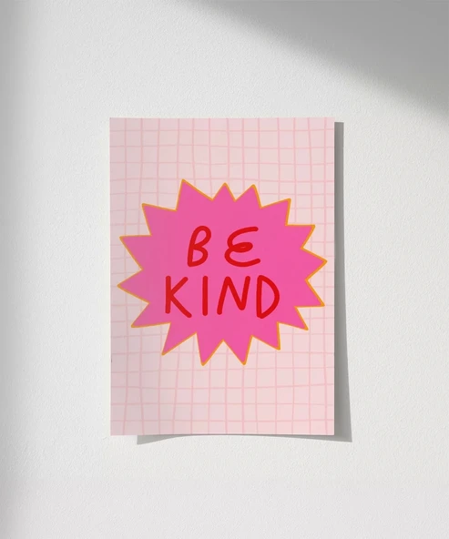 Çerçevesiz Poster Pembe Naziklik ürün görseli