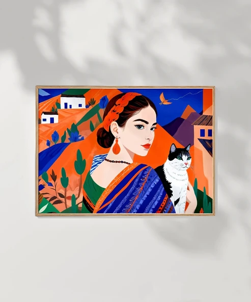 Çerçevesiz Poster Sakinliği Yansıtan - Resim 7