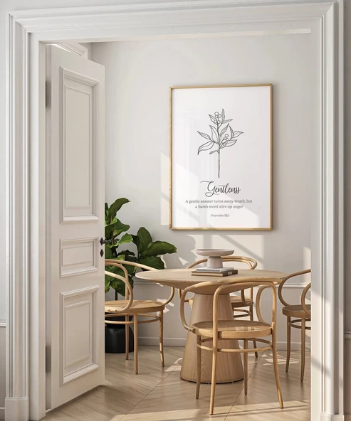 Çerçevesiz Poster Gentleness Temalı Minimalist - Resim 5