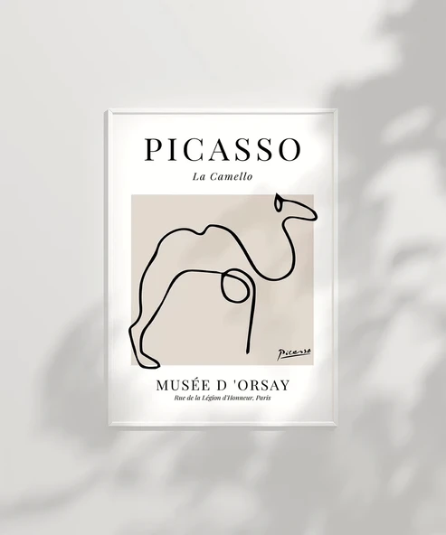Çerçevesiz Poster Picasso Tarzı Deve Tablosu - 1
