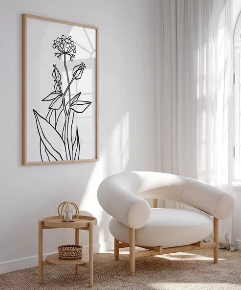 Çerçevesiz Poster Floral Detaylı Doğa Temalı - 4