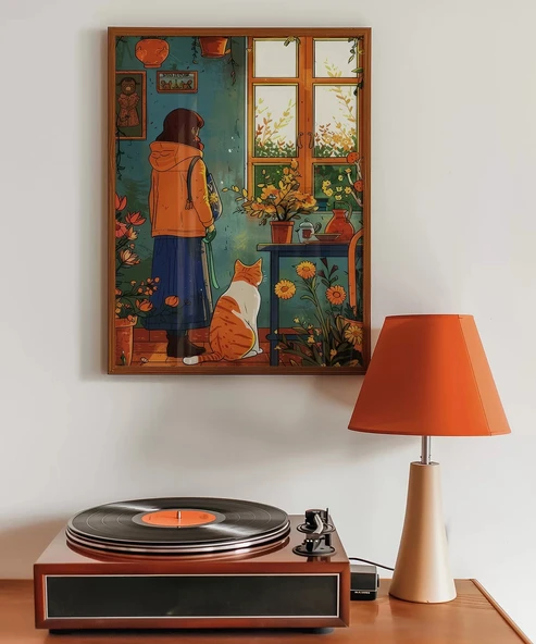 Çerçevesiz Poster Doğal Işık ve Çiçekler - Resim 3