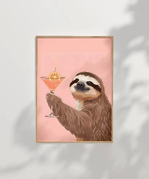 Çerçevesiz Poster Tembel Kokteyl Keyfi - Resim 6