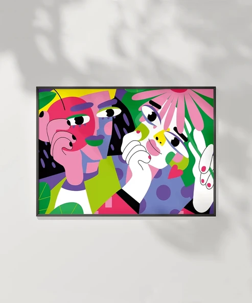 Çerçevesiz Poster Renklerin Harmanı - Resim 7