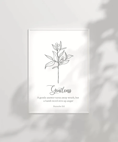 Çerçevesiz Poster Gentleness Temalı Minimalist - Resim 2