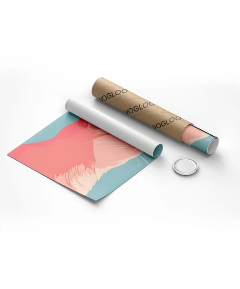 Çerçevesiz Poster Pastel Kedinin Zarafeti - Resim 8