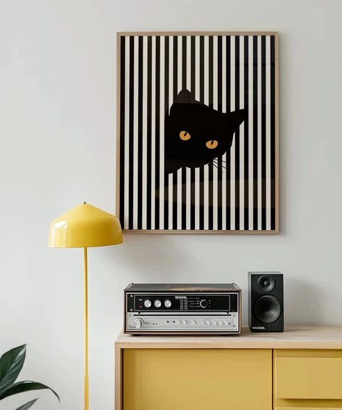 Çerçevesiz Poster Siyah Kedinin Gizemi - Resim 3