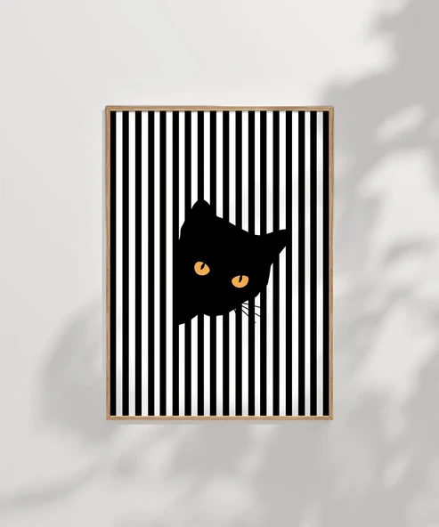 Çerçevesiz Poster Siyah Kedinin Gizemi - Resim 7