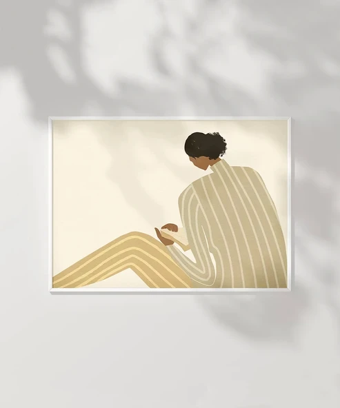 Çerçevesiz Poster Çizgilerle Sessizlik - Resim 2