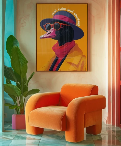 Çerçevesiz Poster Vak Vak Şıklık - Resim 5