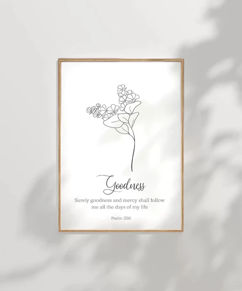 Çerçevesiz Poster Goodness Temalı Minimalist - Resim 7