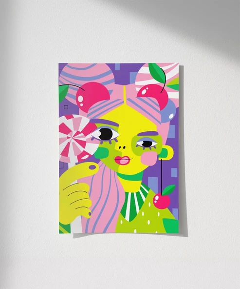 Çerçevesiz Poster Renklerin Tatlı Bahçesi ürün görseli