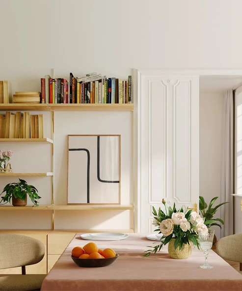 Çerçevesiz Poster Modern Minimalist Siyah-Beyaz - Resim 5