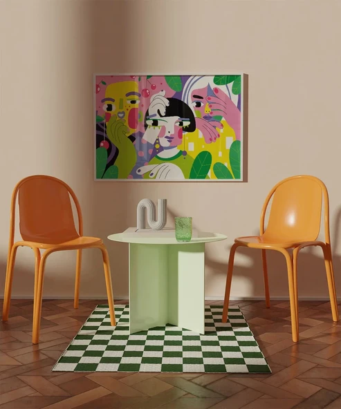 Çerçevesiz Poster Birleşen Bakışlar - Resim 3