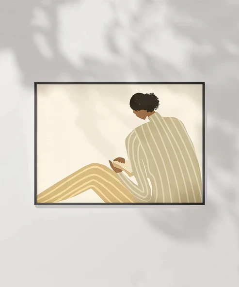 Çerçevesiz Poster Çizgilerle Sessizlik - Resim 7