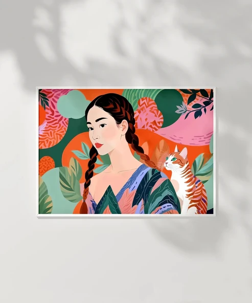 Çerçevesiz Poster Zarif Bir Bakış - Resim 2