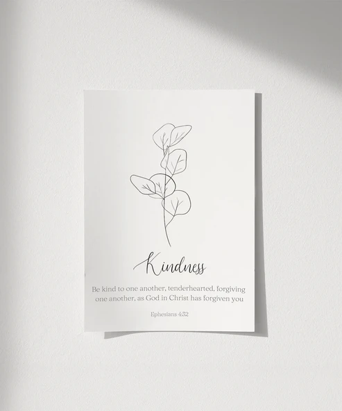 Çerçevesiz Poster Kindness Temalı Minimalist ürün görseli