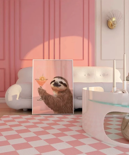 Çerçevesiz Poster Tembel Kokteyl Keyfi - Resim 3