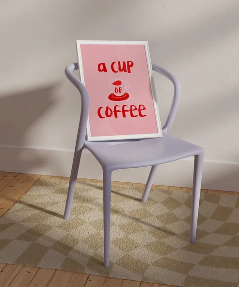 Çerçevesiz Poster Kahve Aşkı Dekorasyonu - Resim 5