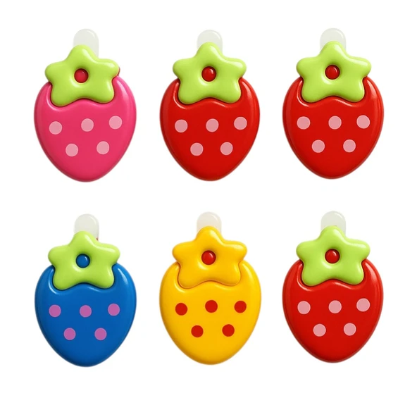 Çilekli Kız Bebek Toka 6 Adet - Resim 2