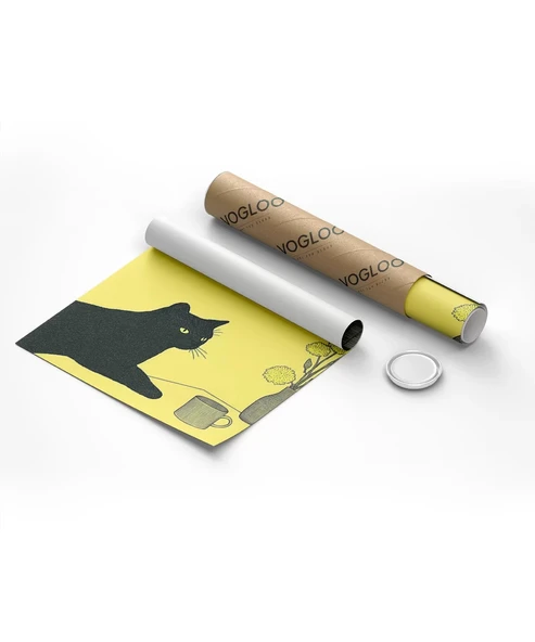 Çerçevesiz Poster Kitaplıkta Sakinlik - Resim 8