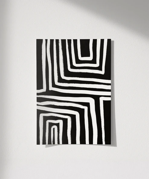 Çerçevesiz Poster Geometrik Soyut Sanat ürün görseli