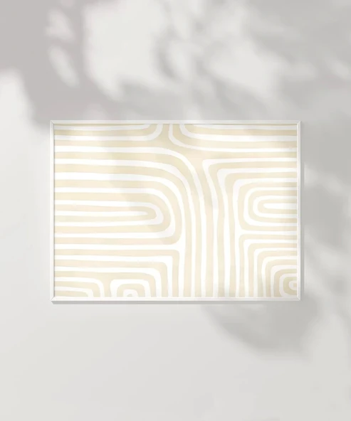 Çerçevesiz Poster Soyut Labirent Desenli - Resim 2