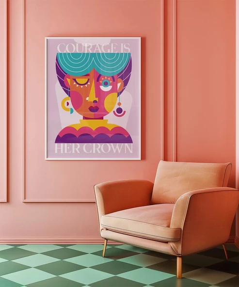 Çerçevesiz Poster Cesur Taç - Resim 4