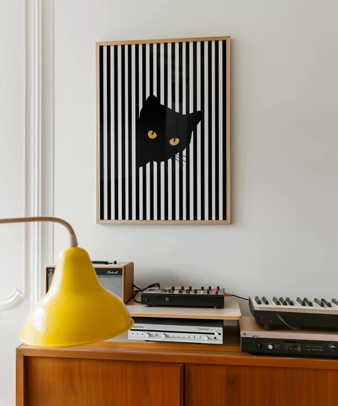 Çerçevesiz Poster Siyah Kedinin Gizemi - Resim 4