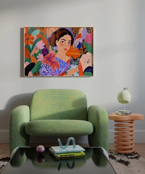 Çerçevesiz Poster Çiçeklerin Arasında - Resim 5